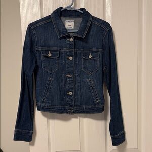 Old Navy Women's Dark Blue Jean Jacket